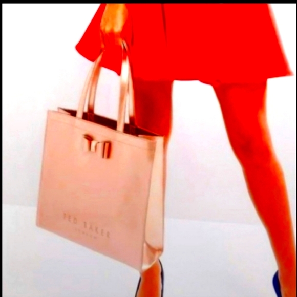 NEW TED BAKER LONDON Large Sizzcon Glitter Tote Bag Purse Glam Designer Summer - Picture 14 of 15